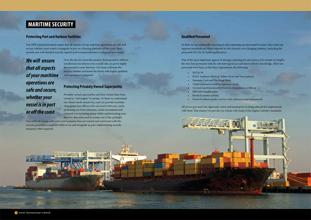 Stent International brochure spread