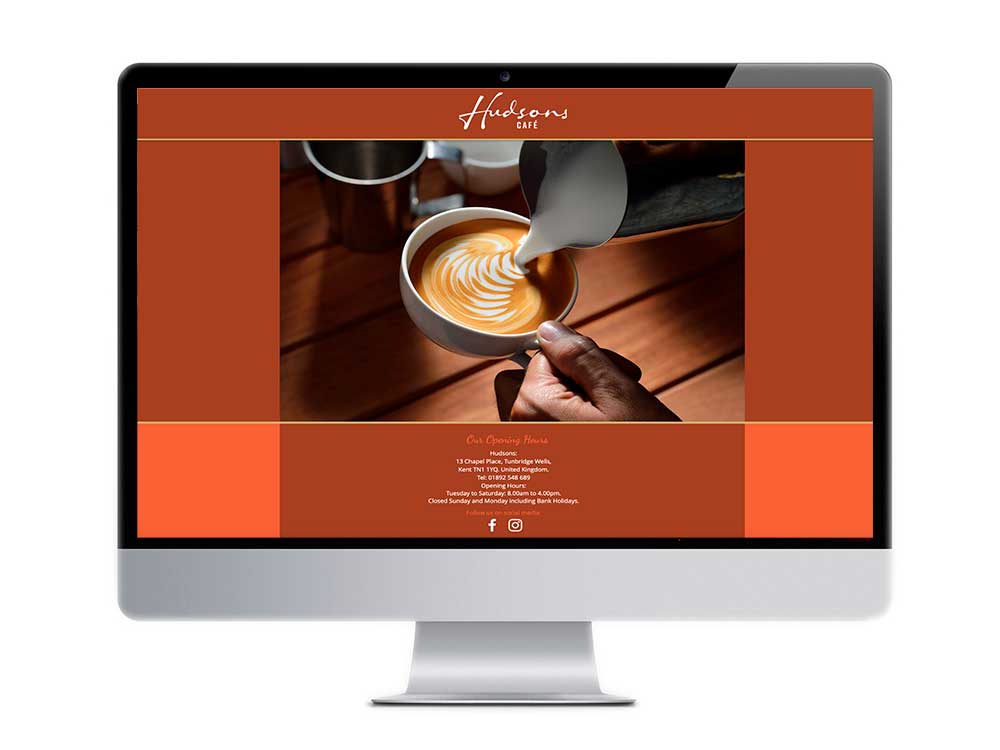 Hudsons Café website