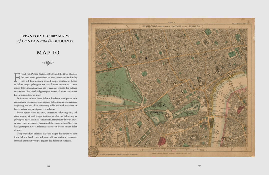 Stanford's 1862 Maps of London book design by AB3